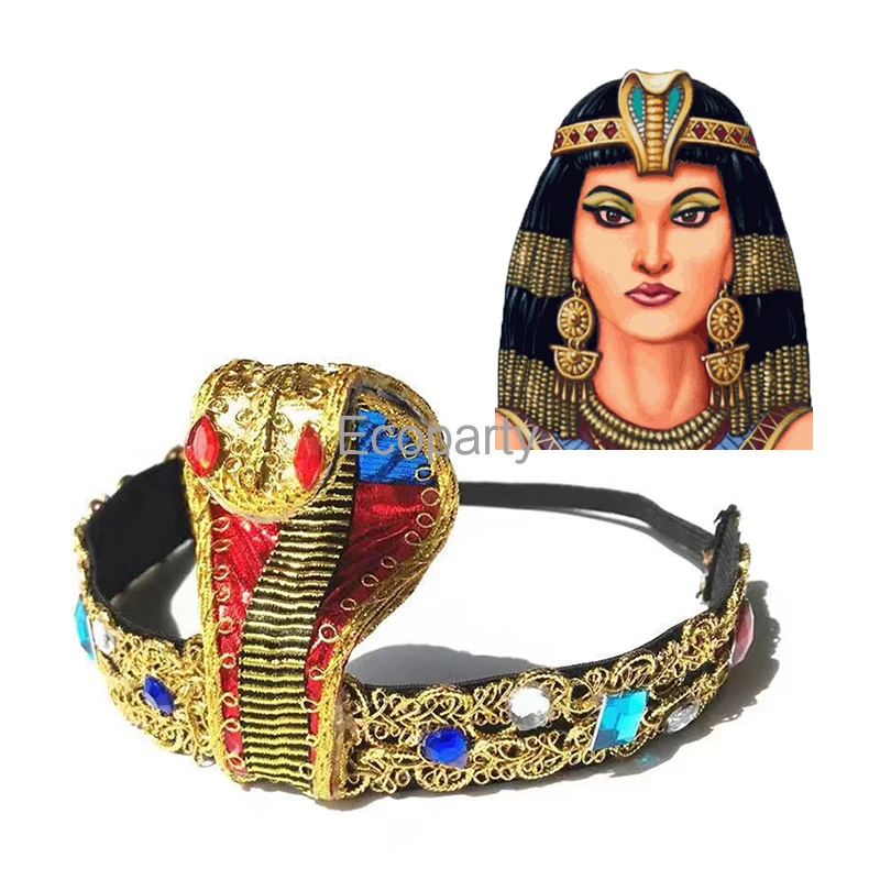 Cleopatra Snake Shaped Headpiece Headdress Egypt Queen Hair Accessories Sexy Belly Dance Headband Halloween Cosplay Party Props