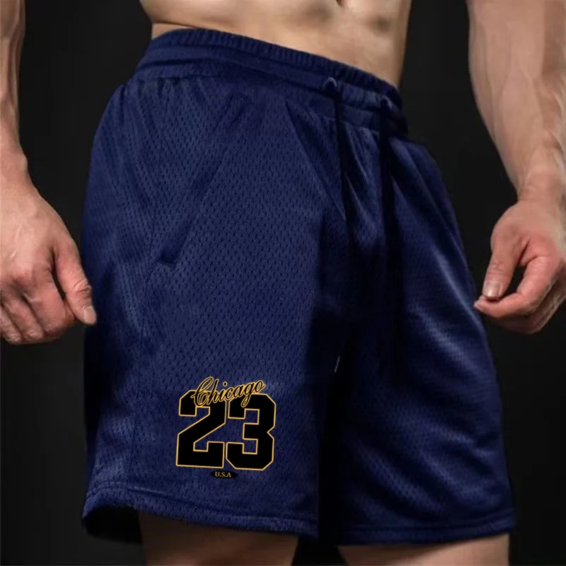 2024 Summer New Sports Fitness Shorts Men\'s Basketball Game Training Running Casual Loose Quick-Drying Five-Point Pants