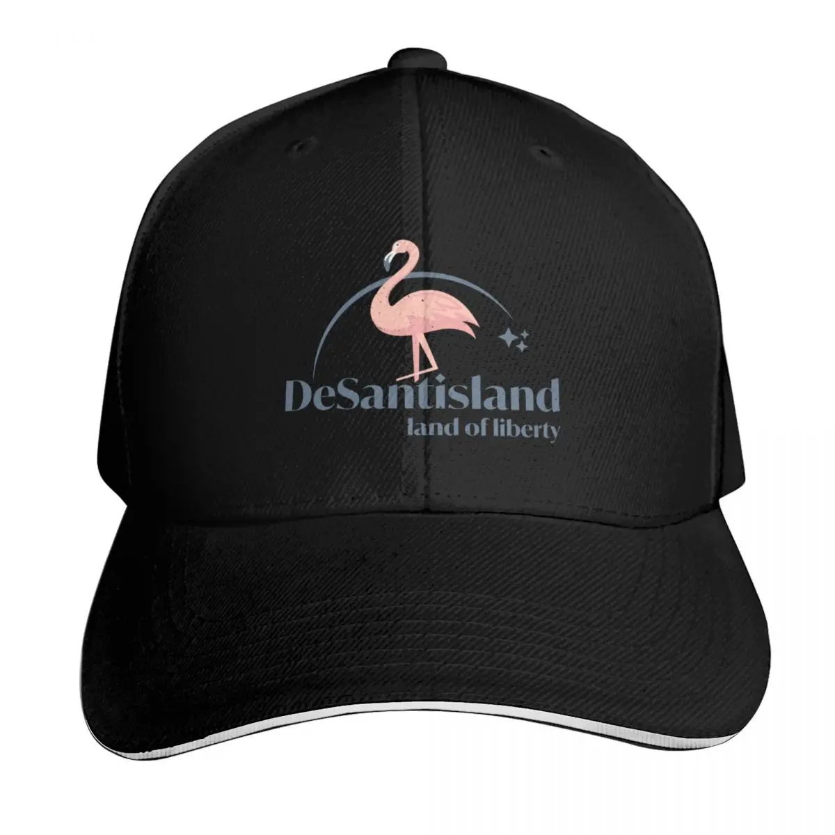 DeSantisland Land Of Liberty - Land Of Florida Flamingo Baseball Cap Lightweight Packable Gift for Him Her Casual Daily Wear