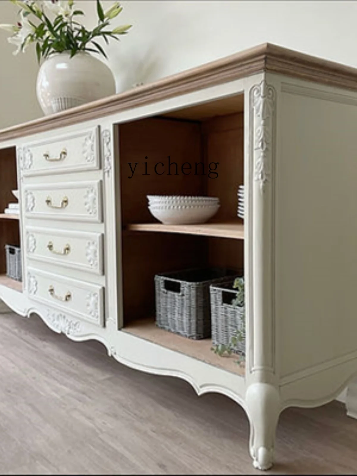 ZC Storage Sideboard Multi-Functional Home Storage Entrance Cabinet Living Room Wall Storage Cabinet