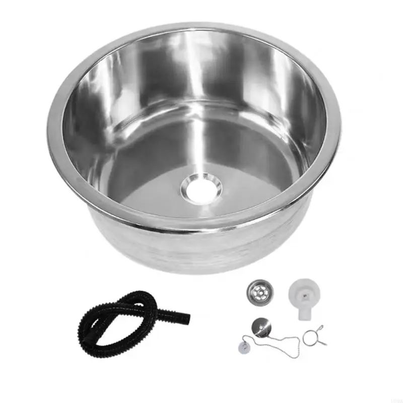 

Stainless Steels Round Kitchen Sinks Single Bowl Dish Washing Sink Wash Basin