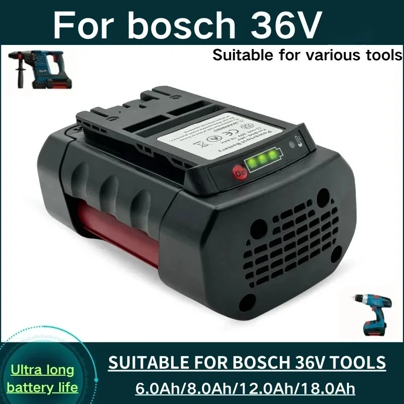 Power Tool Battery for Bosch 36V Li-ion Battery BAT836 BAT838, Replacement Battery for Hammer Drill Garden Tools