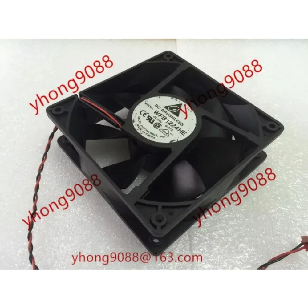 Delta Electronics WFB1224HE DC 24V 0.37A 2-Wire 120x120x38mm Cooling Fan