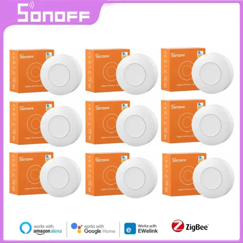 

Переключатель SONOFF SNZB 01P ZigBee, кнопка для умного дома, работает с ZBBridge Alexa Google Home IFTTT, голосовое управление