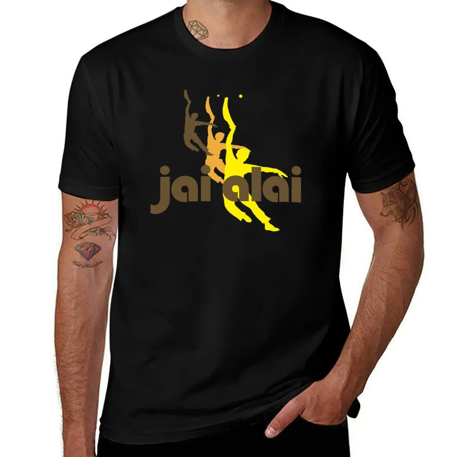 

Jai Alai Vintage T-Shirt t shirt man plain cotton tshirt 100% man t shirt cotton high quality T-shirt