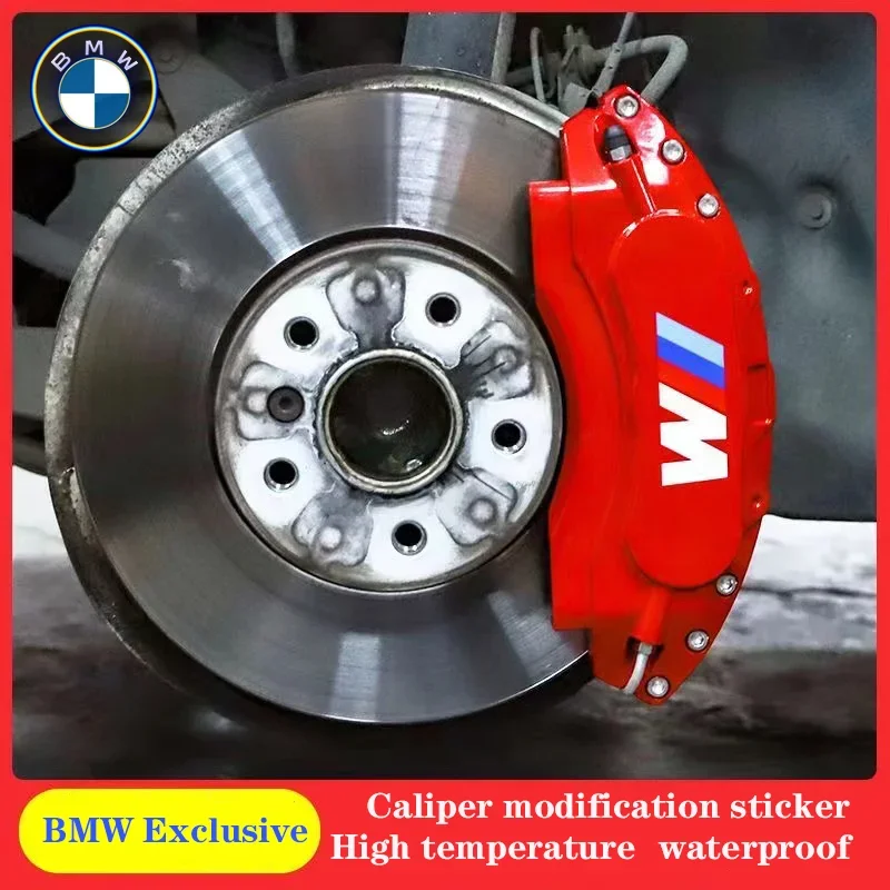 Car Brake Caliper Sticker Heat Resistant Decals Auto Accessories for All Bmw M Power X1 X3 X5 X7 Z4 E63 F10 F30 1 2 3 4 5 Series