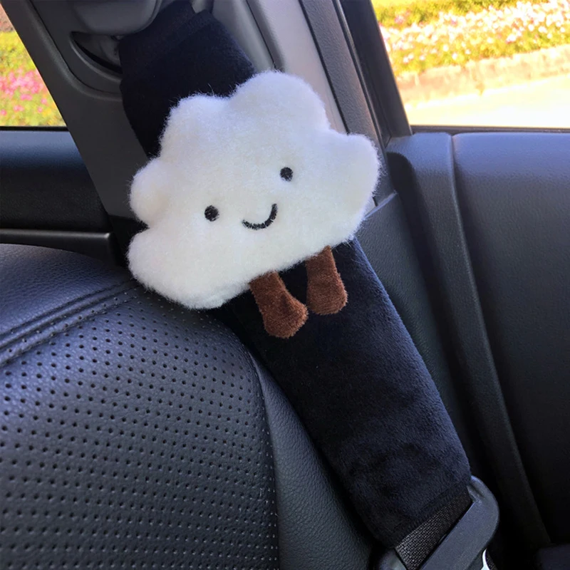 Stylizacja samochodu Pokrowiec na pas bezpieczeństwa Pasek na ramię Poduszka do uprzęży Cartoon Cloud Samochodowy pas bezpieczeństwa Ochraniacz na ramię Automatyczne podparcie szyi