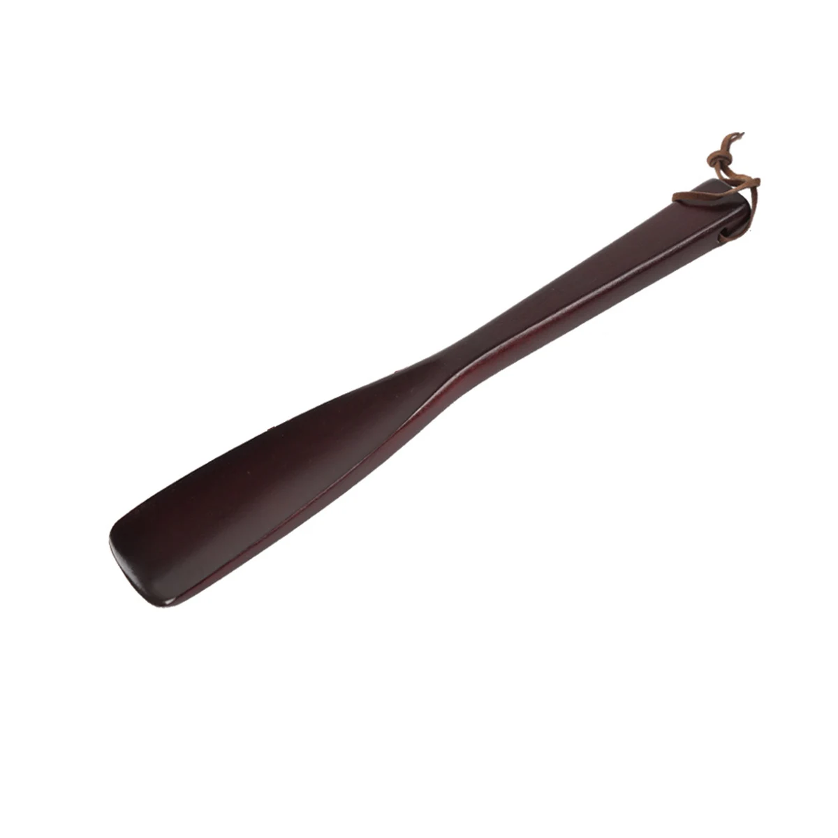 

54Cm Long Wooden Shoehorn Portable Extend Tool Easy On Off Durable Genuine Hanging Strap Home Office Travel Red