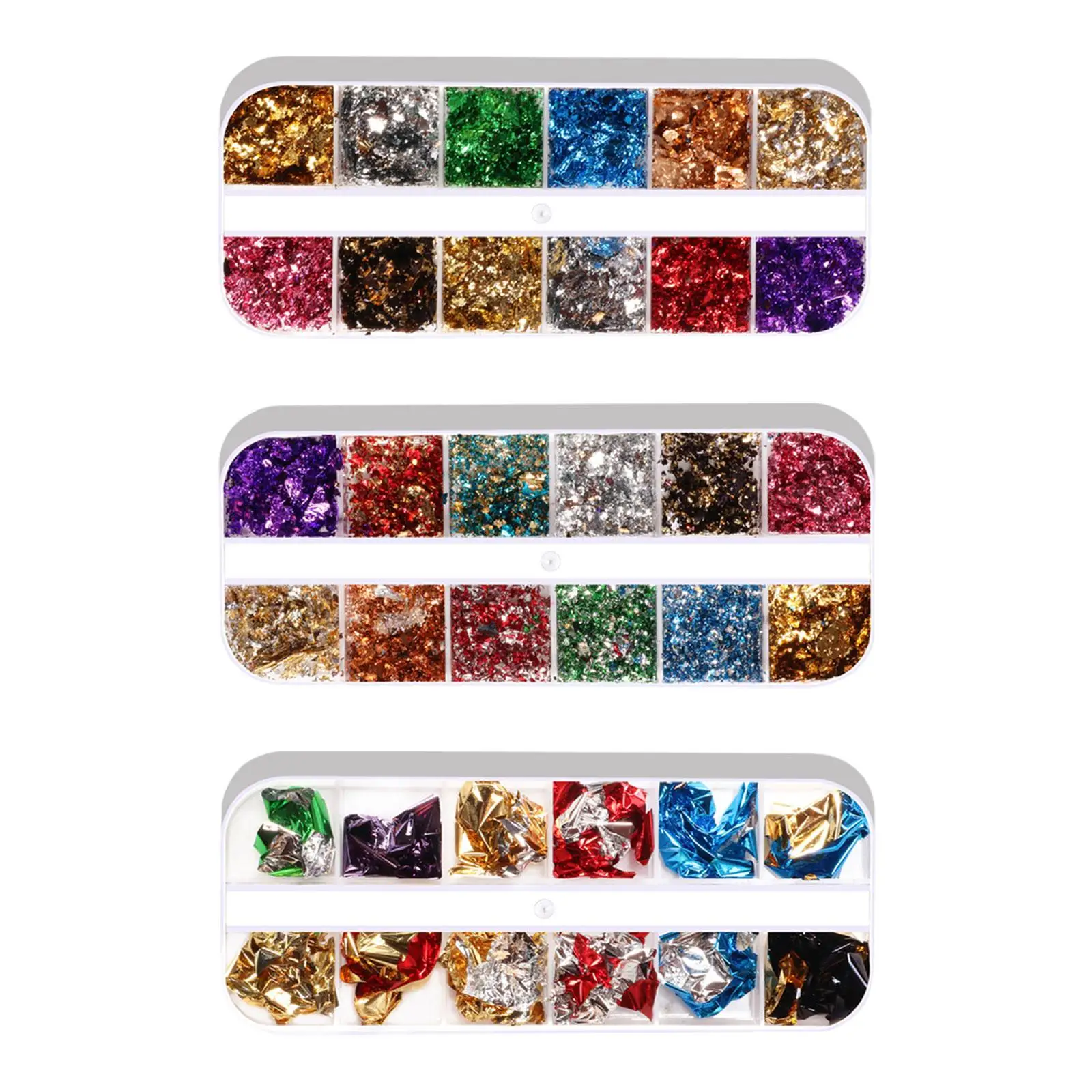 Colorful Nail Foil Flakes Confetti Nail Sequins for Jewelry Making Manicure Makeup