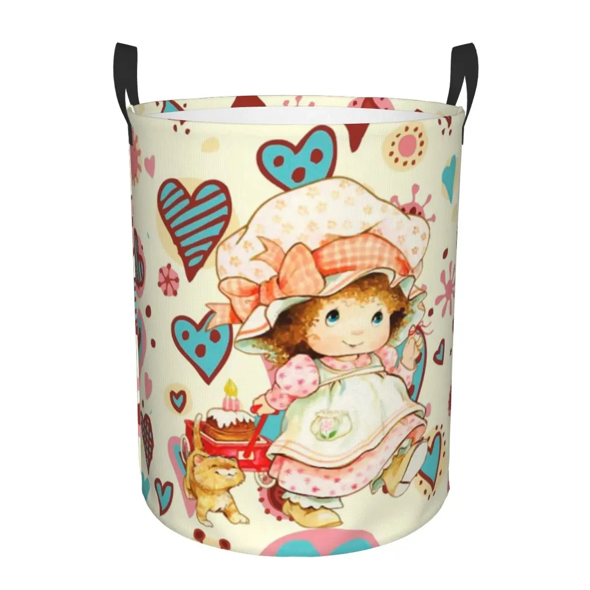 

Cute Sarah Kay Print Laundry Basket Collapsible Cartoon Baby Hamper for Nursery Toys Organizer Storage Bins Dirty Clothes Basket