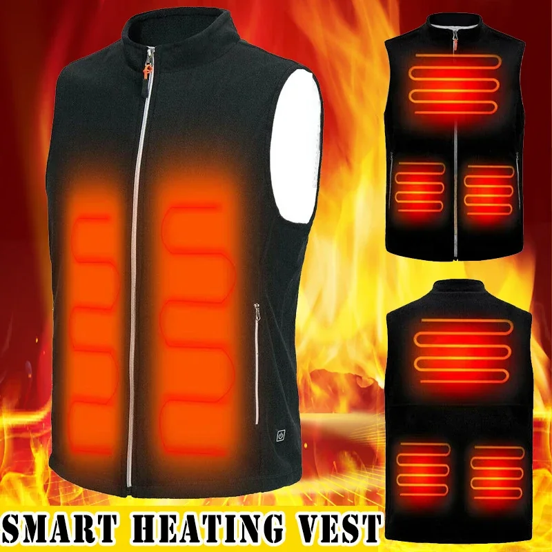 Men Vest Women Heating Vest Jacket Winter Outdoor USB Thermal Flexible Electric Warm Men Clothing Women's Vest Waistcoat Fishing