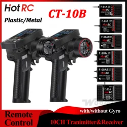 HOTRC 10CH CT-10B 2.4G Transmitter Remote Control 6CH 8CH 10CH F-06A F-08A F-01A F-10A Gyro Receiver for RC Cars Tank Boat Toy