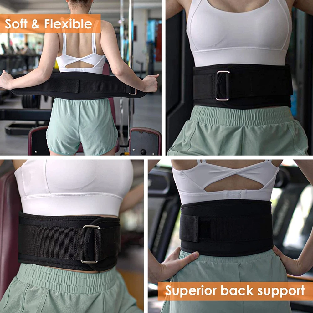 Weight Lifting Belt Back Support Workout Belt with Metal Buckle for Men Women Gym Squats Deadlifts Powerlifting Cross Training