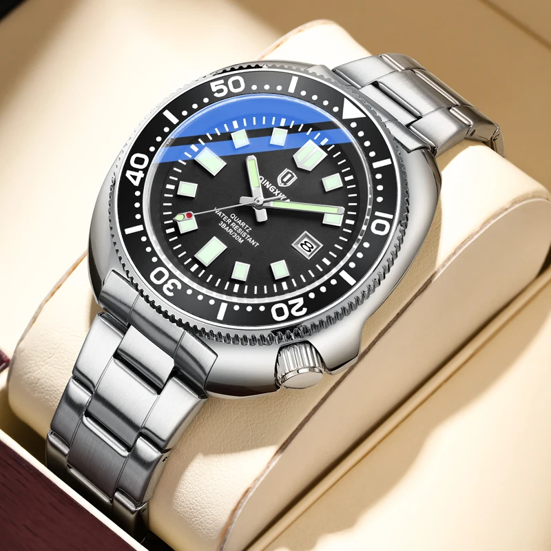 Gypsy様リピート　2個 QINGXIYA-reloj de cuarzo para hombre, cronógrafo de acero