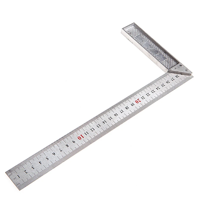 Portable 1Pc 30cm Stainless Steel Right Measuring Square Ruler New