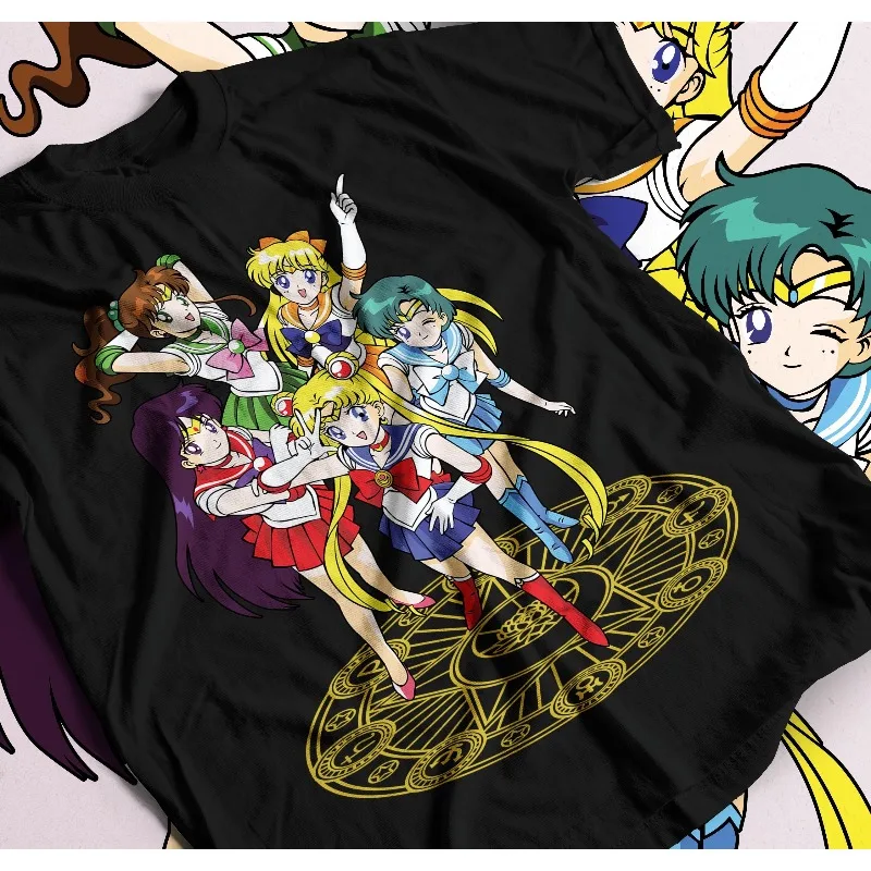 

Sailor Moon T-Shirt, Usagi Tsukino Anime Manga Graphic Tee Summer Men's and Women's Loose and Breathable cotton T-shirt Top