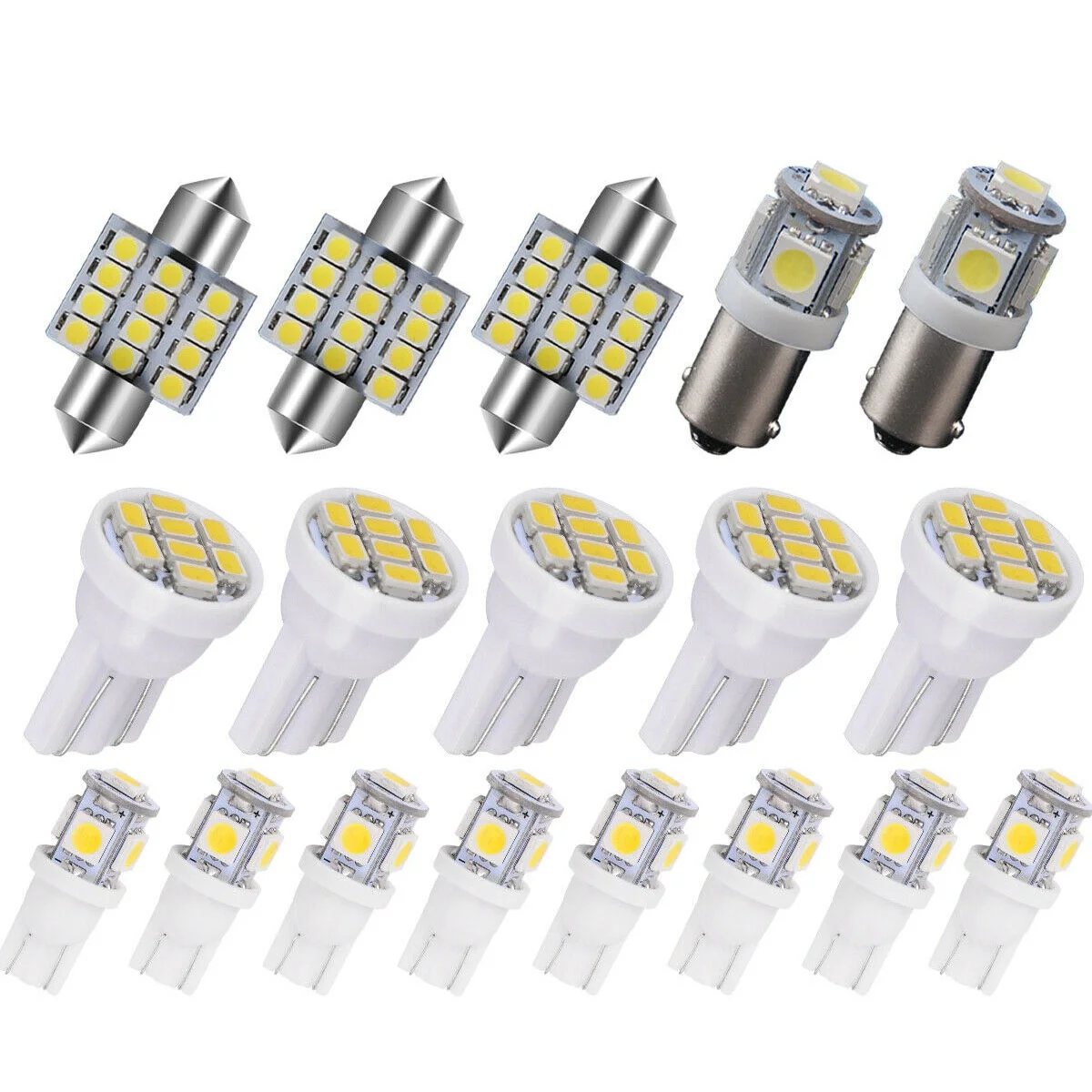 6000K White LED Interior Light Bulb Package for Toyota 4Runner 18Pcs Inside Light Dome Trunk Map License Plate Lamp Bulb