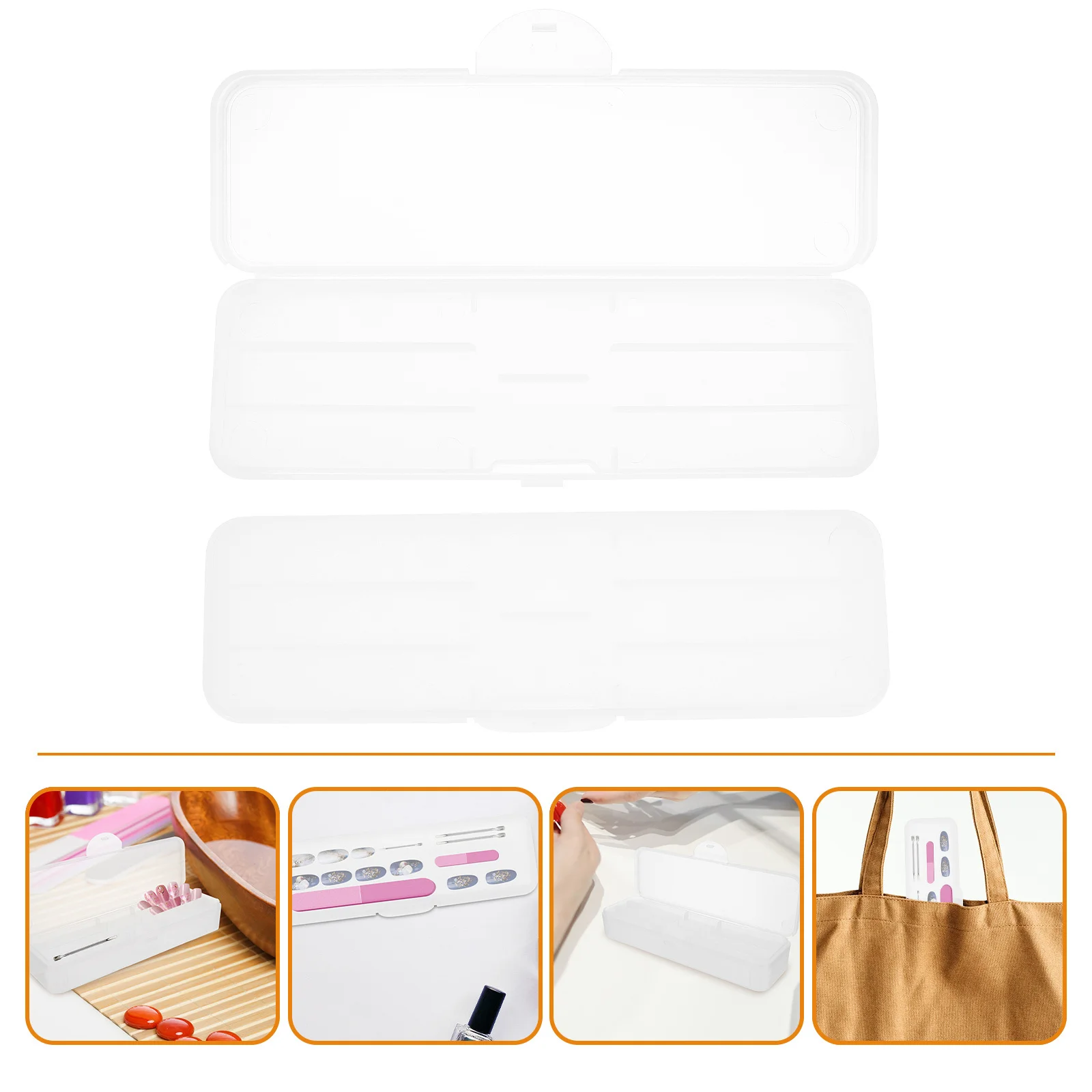 

2Pcs Nail Tool Boxes Organizer Storage Cases for Grinding Tools Nail Art Tool Storage Empty Boxes