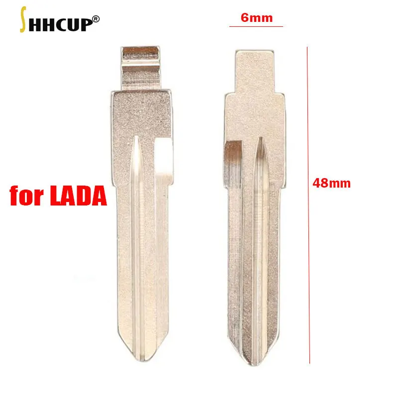 Hoja de llave de coche L5 sin cortar, accesorio para llave de coche, abatible, remota, plegable, de repuesto, LADA, 10 piezas