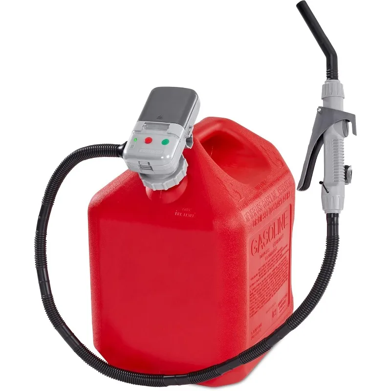 

Automatic Fuel Transfer Pump with Nozzle for Flow Control & Stop, Fits All Size Gas Cans, Extra Long Hose, for Gasoline