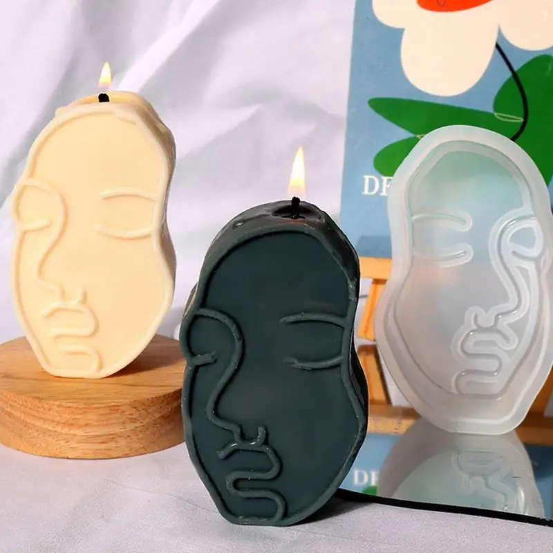 Silikon Kerze, Der Form 3D Gesicht Form Seife Mold Party Decor, Der Werkzeug Langlebig Harz Casting Ton Form für Seife kerzen Cak
