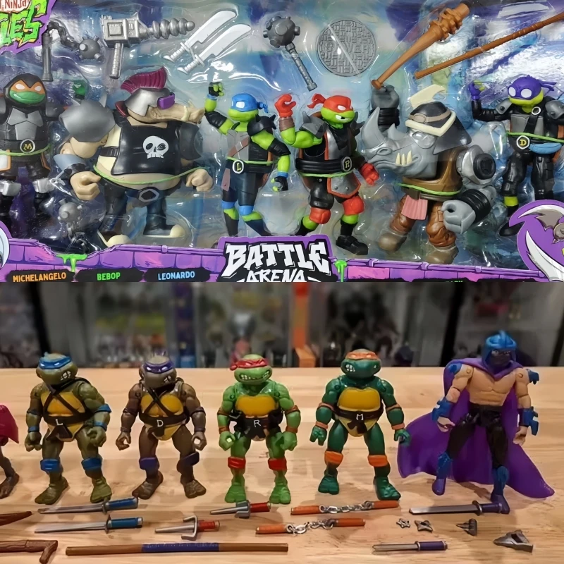 

Tales Of Teenage Mutant Ninja Turtles: Battle Arena Leonardo Raphael Donatello Michelangelo Rocksteady Basic Action Figure Toys