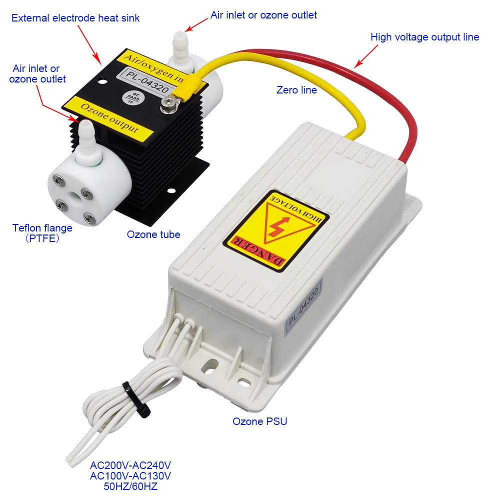 CE FCC ROHS Patented product 1G/H 1gram High concentration ozone generator kit Disinfection and sterilization of bath SPA