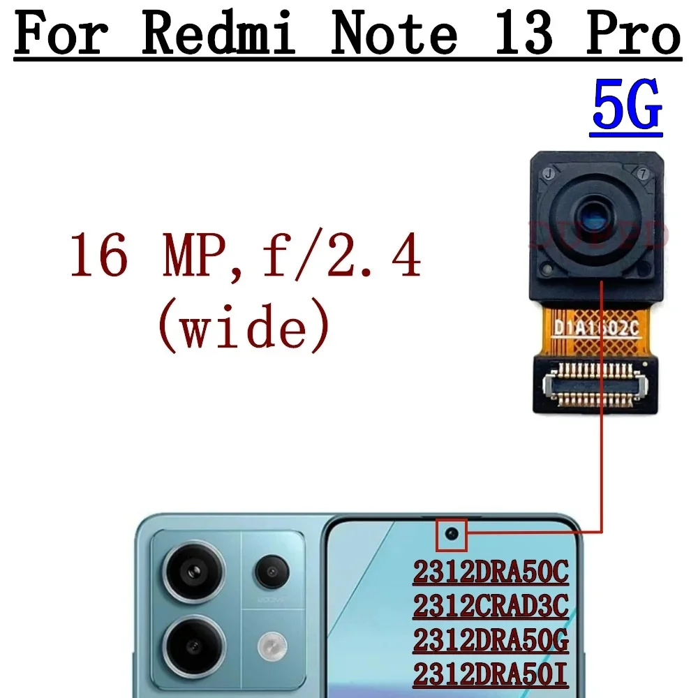 Rear Camera For Xiaomi Redmi Note 13 Pro 13pro 5G Front Selfie