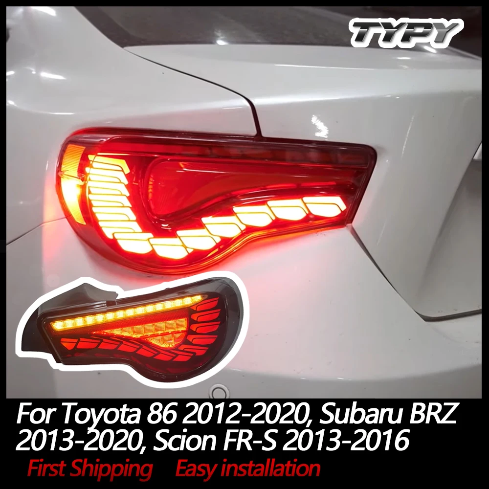 

Full LED Tail Lamps For Toyota 86 2012-2020, Subaru BRZ 2013-2020, Scion FR-S 2013-2016 DRL Dragon Scale Rear Taillights 1 Set