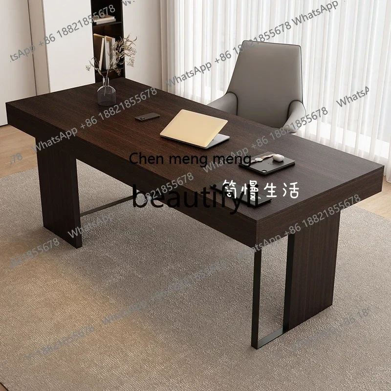 K182Italian minimalist home solid wood desk study modern simplicity