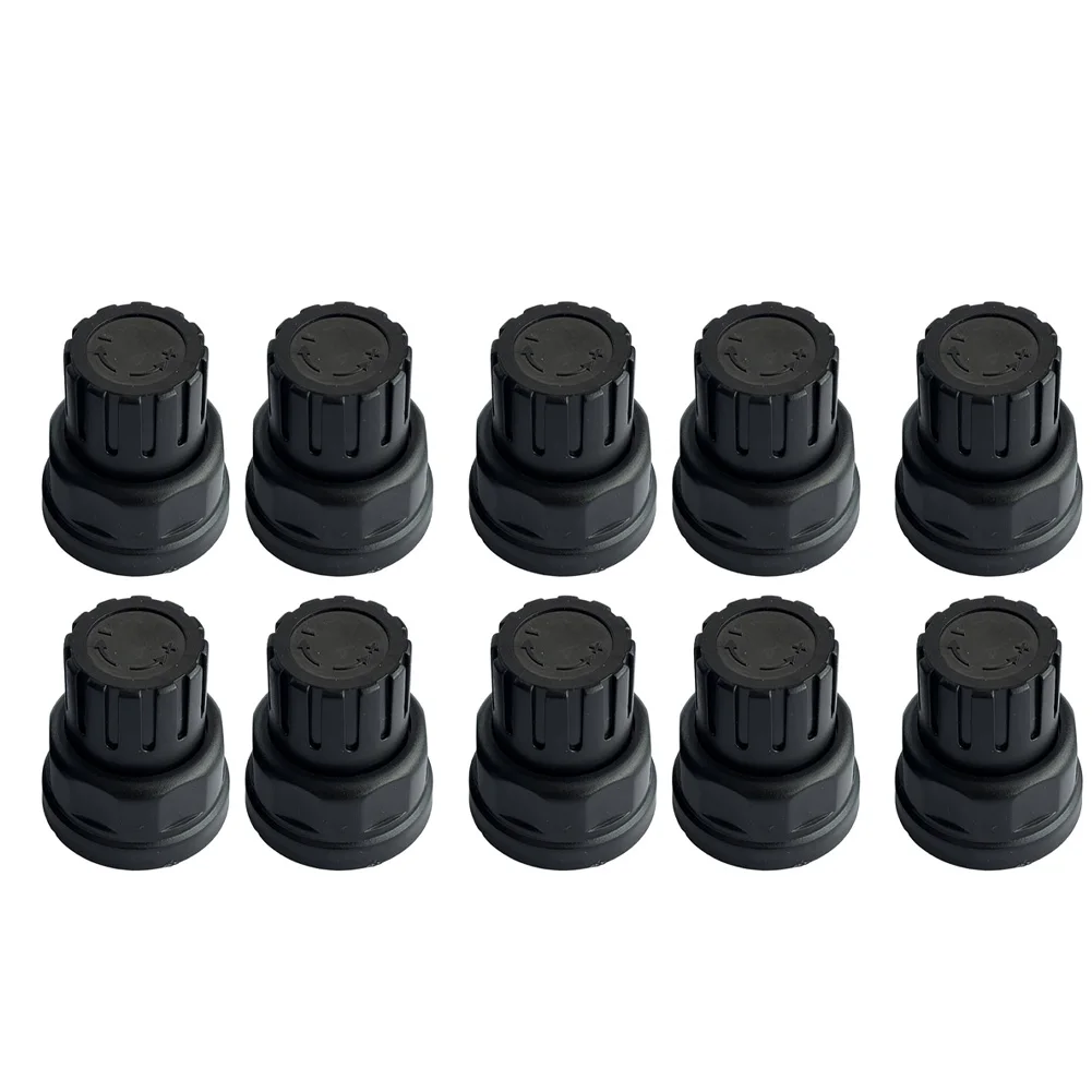 10pcs Black Plastic Thermostatic Valve Cap M30x1.5 for Radiator TRV Covers Fits 30mm x 1.5mm Thread Size Easy Tool Free Mounting