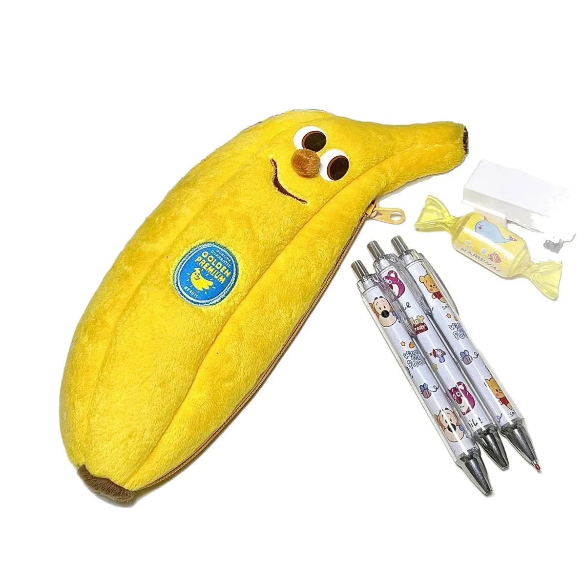 الموز مقلمة أفخم لطيف الكرتون قلم رصاص حقيبة التخزين ماكياج الفكاهة الإبداعية سعة كبيرة صندوق أدوات مكتب الطالب #5