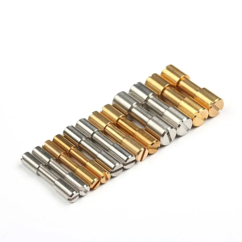 5 Pieces Diy Knife Countersunk head rivets screw across word shape Brass/ stainless steel Knife handle screw