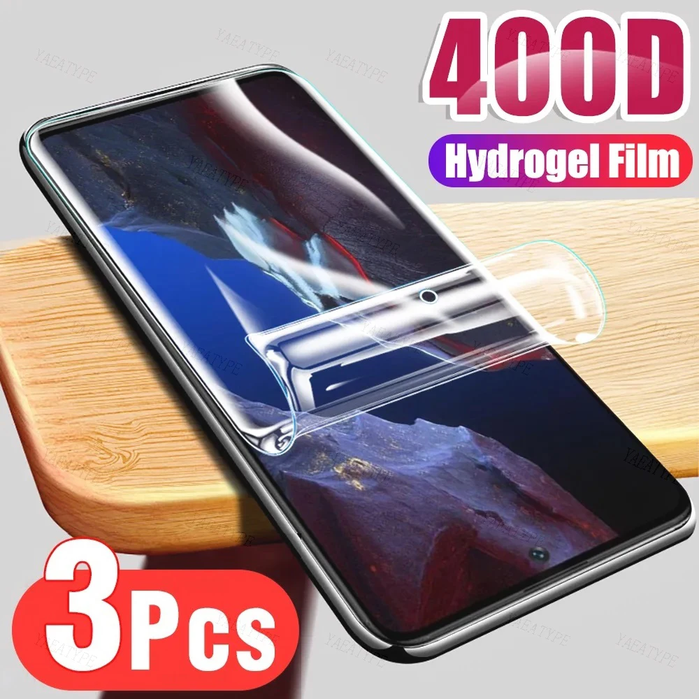 3PCS Hydrogel Film For Xiaomi POCO F5 X5 X4 X3 Pro NFC GT Full Cover Screen Protector For Poco M6 M5S M4 M3 F4 F3 F2 Pro 5G Film