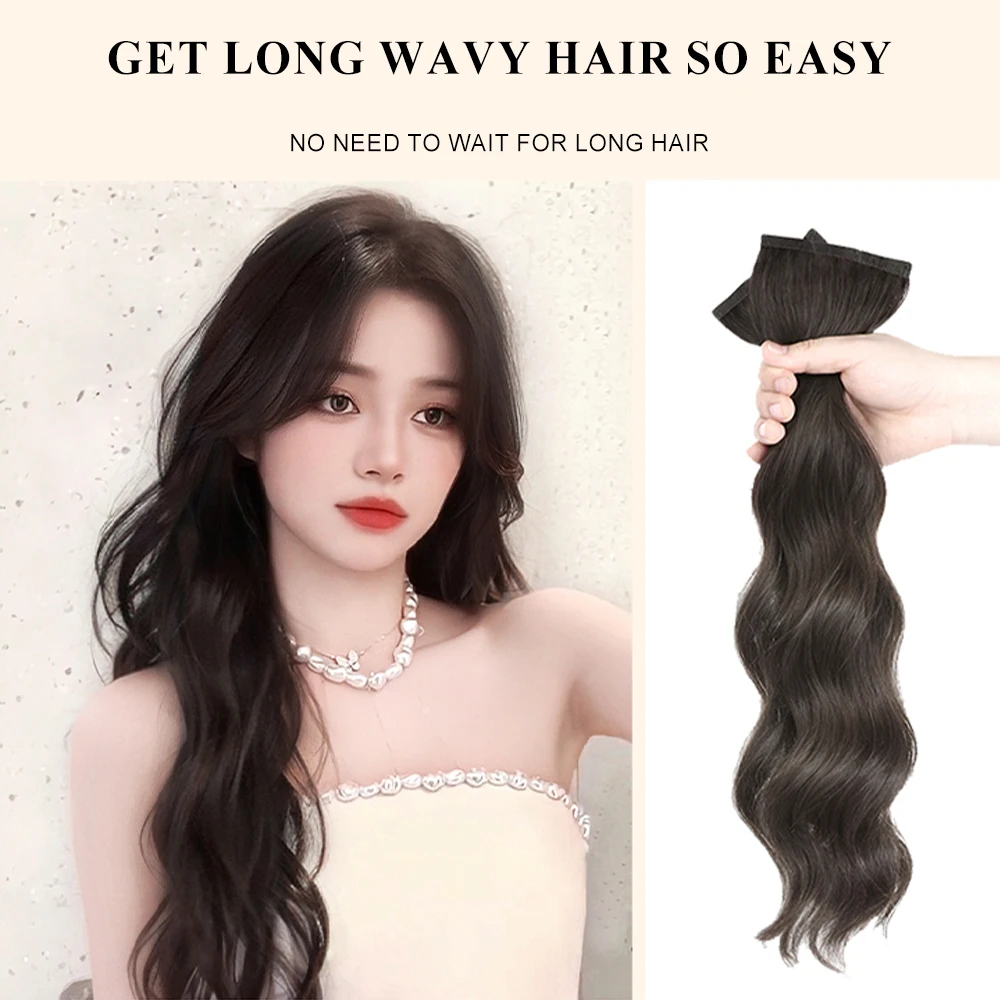 Clip in Human Hair Extensions 3PCS Clip Ins Long Wavy Human hair Thick Hairpieces Natural Hair Extension full Head for Women