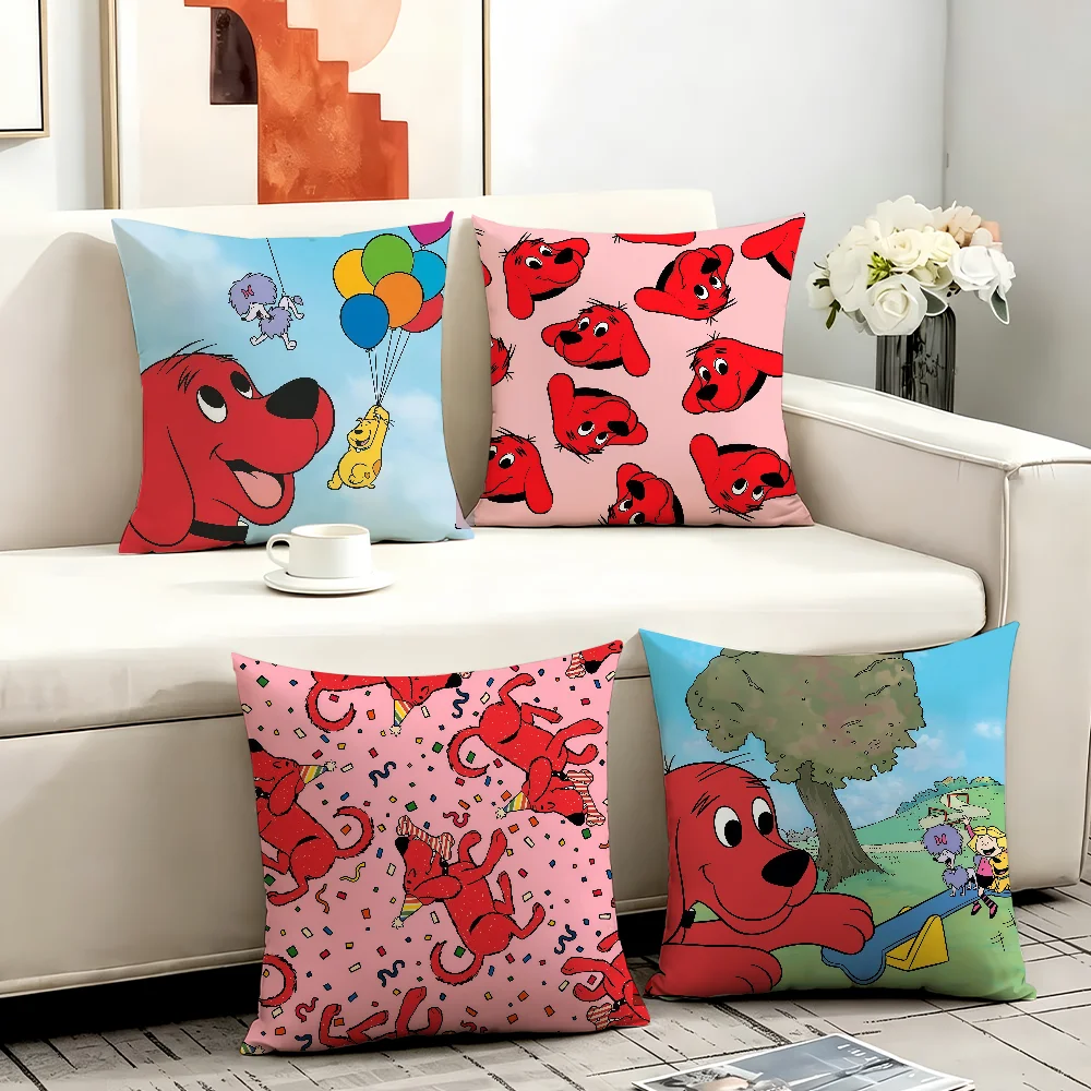 C-Clifford the Big R-Red Dog cushion cover Anti-dustmite Sofa Cushion Decorative Office Cover Lounge Area Indoor & Outdoor Use