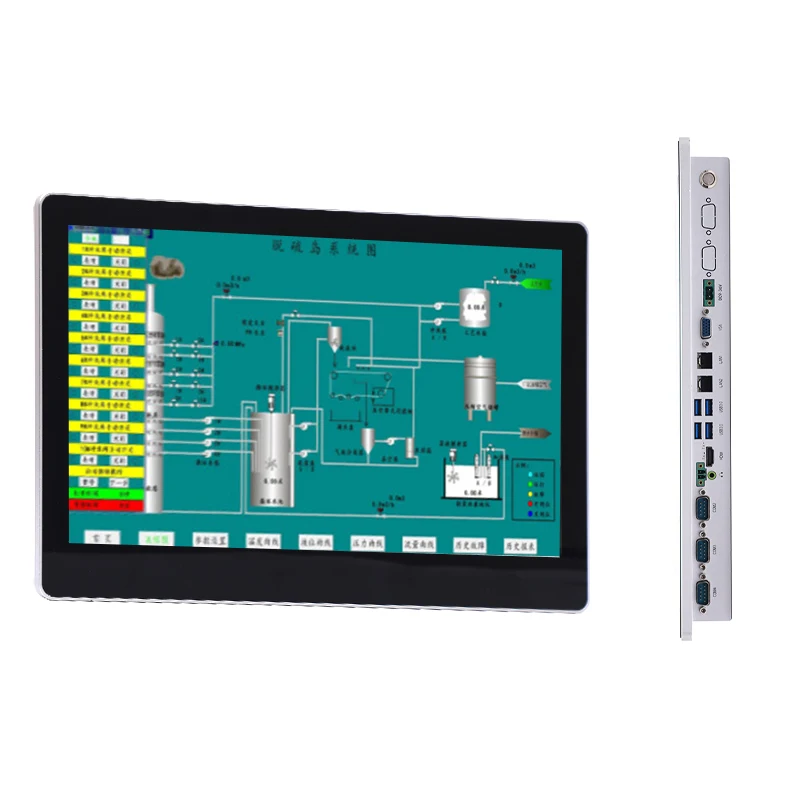 Comprimidos Capacitivos Fanless com Celeron, Processador, Onboard, 4G RAM, USB 3.1, 2 COM, 2 Gigabit, LAN, 8265U, 15.6"