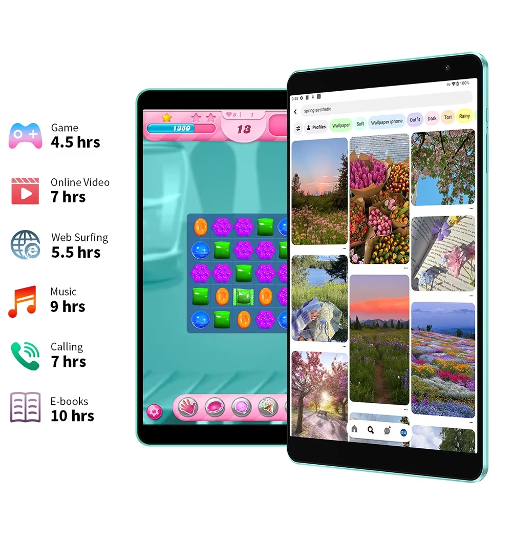 Teclast P85T Tablet PC Allwinner A523 8-Core/8inch 1280*800 HD IPS/4GB RAM/64GB ROM/5000mAh Type-C/Android 14/WiFi6+BT5.2