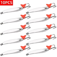 10Pcs 5g 10g 15g 20g 35g 40g 60g 90g Sequined Silvery Spoon Lure for Fishing Baits Sea Lures Tool Wobbler Spinner Fishing Tackle