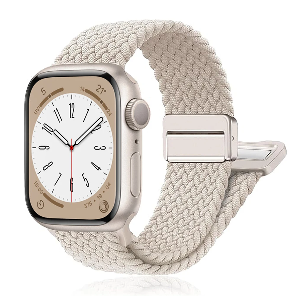 Strap For Apple Watch Band 44mm 45mm 40mm 49mm 41mm 38 42 46 mm Nylon Braided correa Bracelet Series 9 8 7 6 5 4 10 SE Ultra 2 3