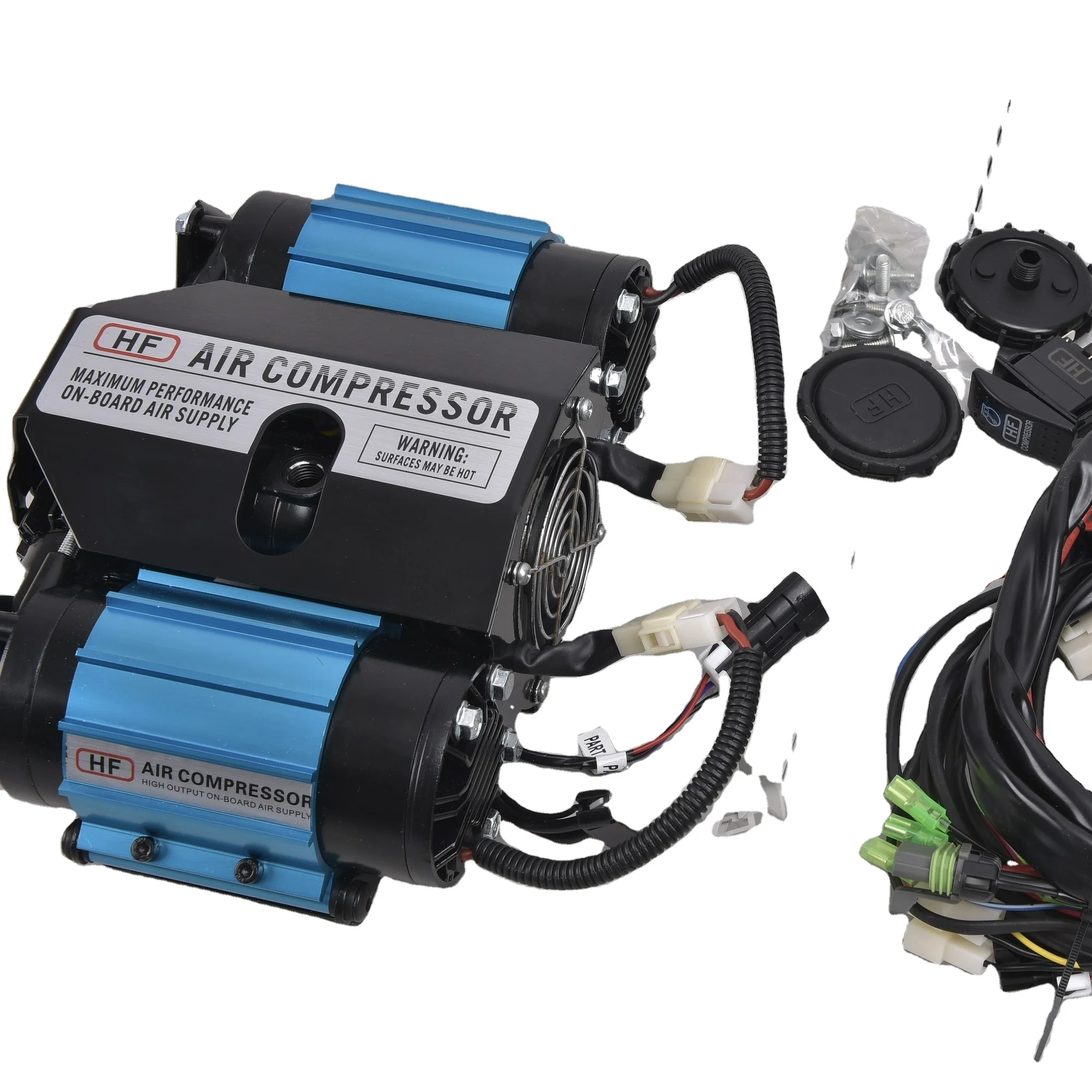 2023 Portable  twin air compressor Dule pump dule compressor car tire inflate  for ARB high performance