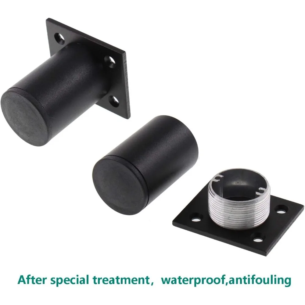 أرجل أريكة سوداء مقاس 6 بوصات، أقدام معدنية لسرير الأريكة وخزانة التلفزيون، أرجل أثاث بديلة من سبائك الألومنيوم، أقدام قابلة للتعديل مع 16 براغي #6