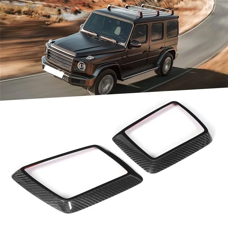 #93P (Carbon Fiber Black)For Benz G-Class W463 G55 19-20 Car Hood Turn Signal Light Cover Trim,Automotive Parts & Accessories
