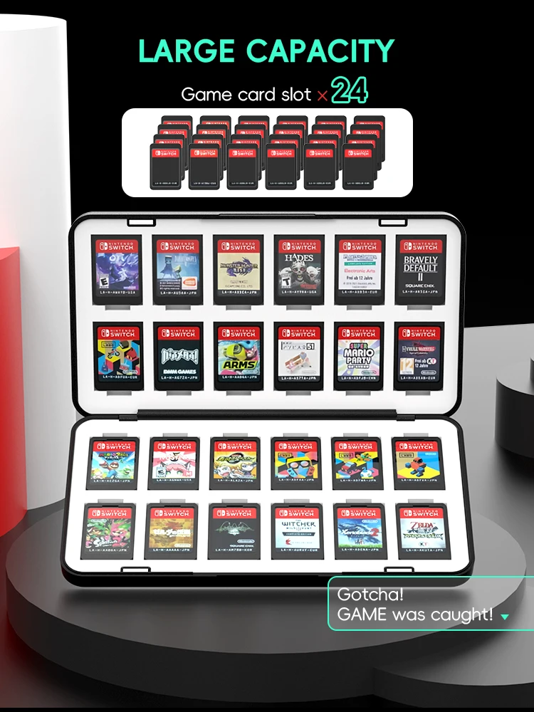 DATA FROG 24 in 1 Game Card Case Holder Hard Shell Protective Game Card Storage Box For Nintendo Switch/Lite/Oled Accessories
