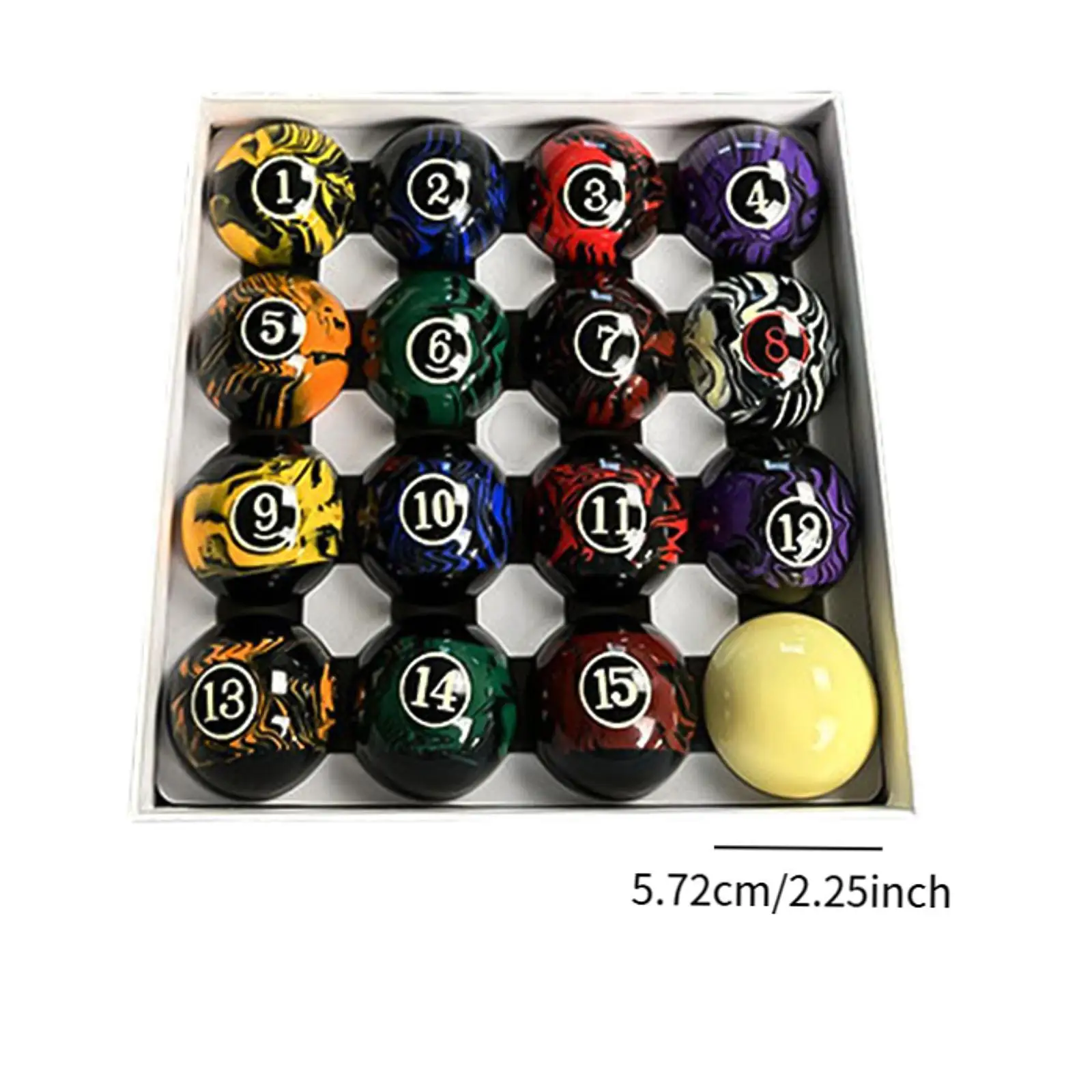 16 Pieces Billiard Balls with Billiard Ball Rack Pool Table Balls for Outdoor Sports Enthusiasts Beginners Billiard Table