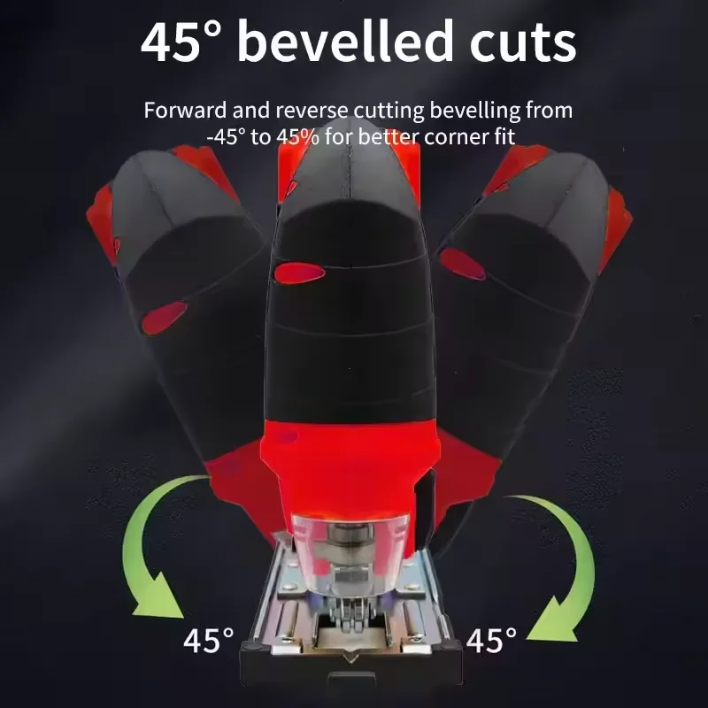 100% حقيقية ميلووكي 3000 دورة في الدقيقة منشار منحني بدون فرش اللاسلكي منشار تهزهز كهربائي محمول قابل للتعديل النجارة أداة السلطة البطارية