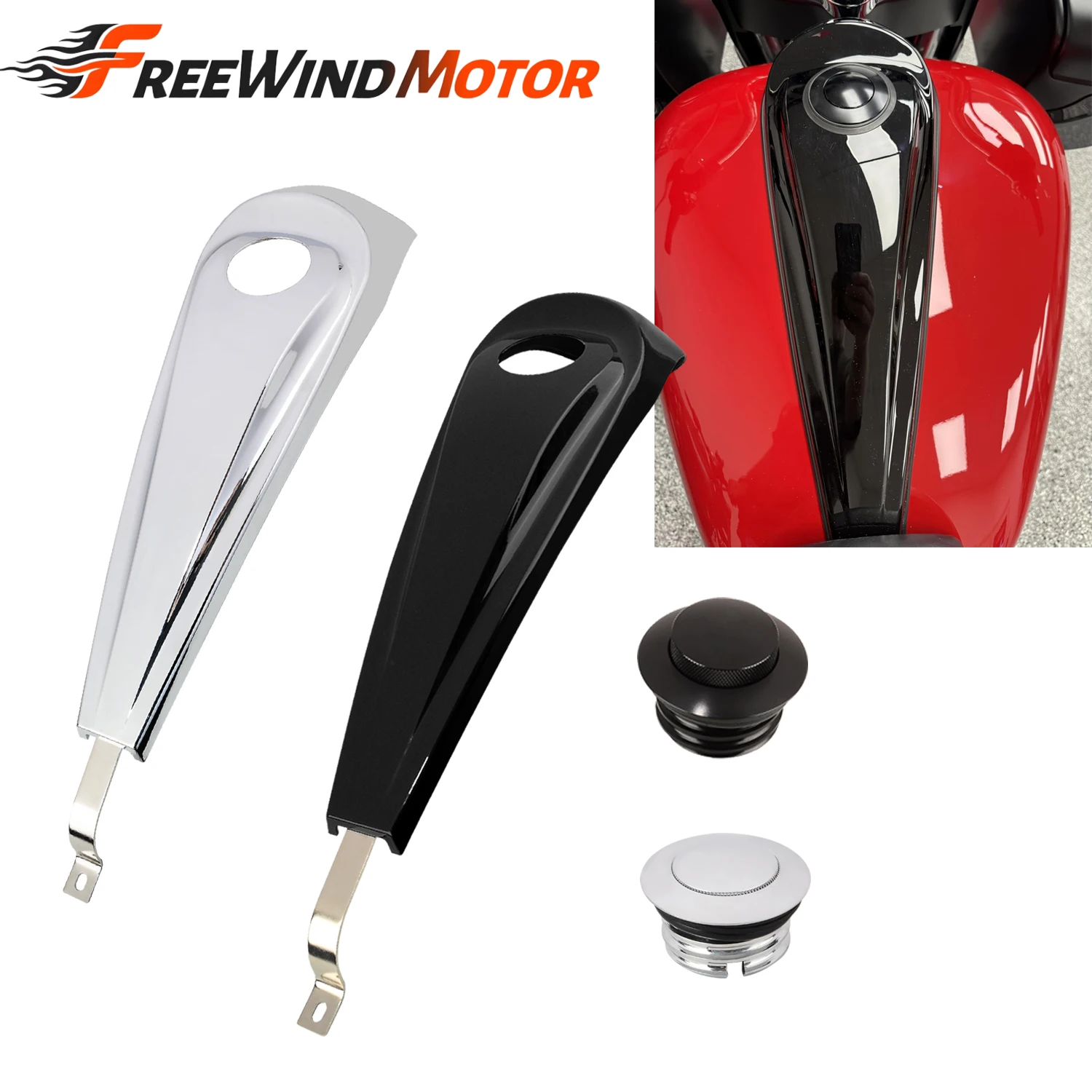 Motorrad Tank-Dash Konsolenabdeckung mit Pop-up Tankdeckel für Harley Touring CVO Road Glide Special FLTRXS Electra Glide Ultra Limited Street Glide FLHX/I ab Baujahr 2008