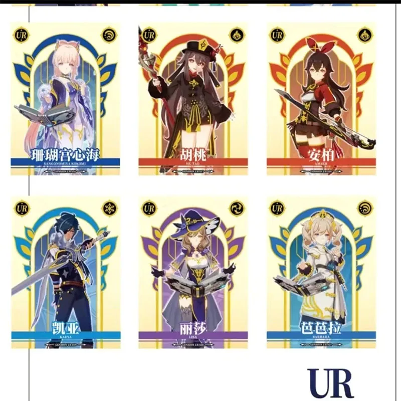 Anime Godin Verhaal SSR UR Set Kaarten Ningguang Barbara Hu Tao Collectible Kaarten Kerst Verjaardagscadeautjes Kinderspeelgoed