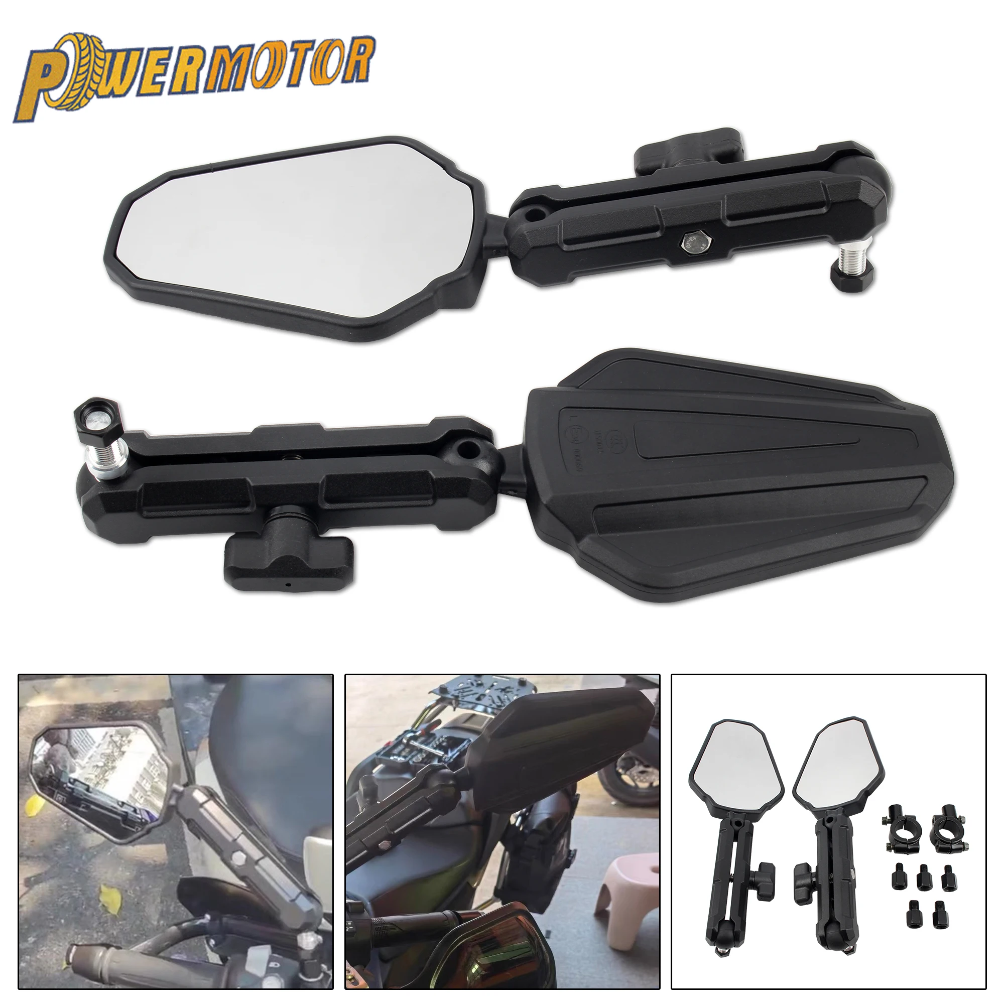 

For YAMAHA TENERE 700 Universal Motorcycle Motorbike Foldable Rear View Mirror Adventure ADV For xt660z xt1200 Tracer 9 GT