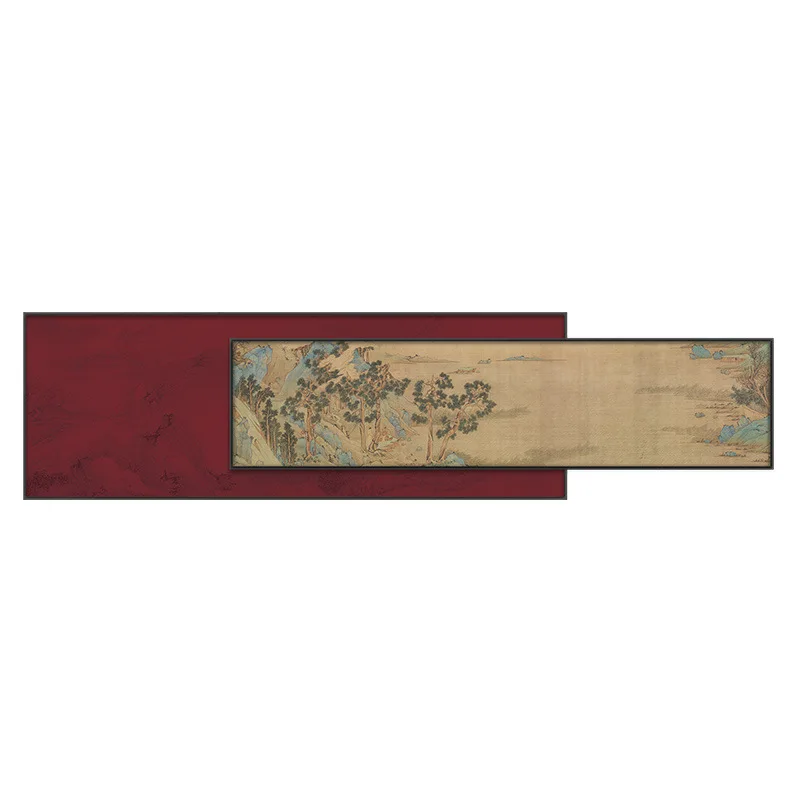 

Wall red landscape decorative painting high-end hotel bedside sample